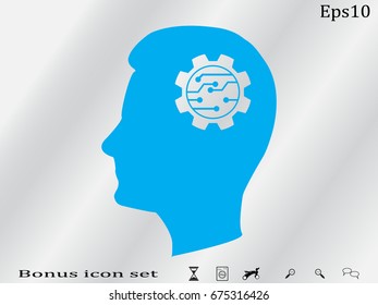 electronic circuit, icon, vector illustration eps10