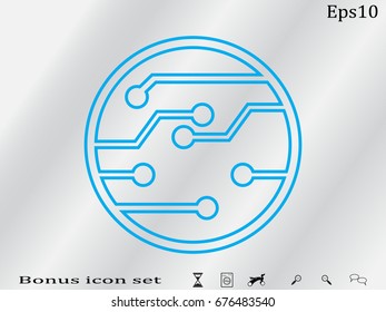 electronic circuit, icon, vector illustration eps10