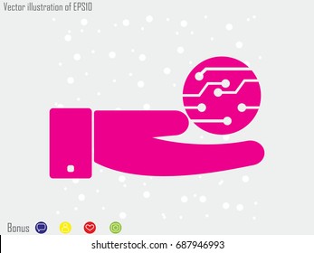 electronic circuit, icon, vector illustration eps10
