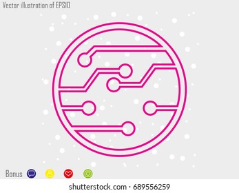 electronic circuit, icon, vector illustration eps10