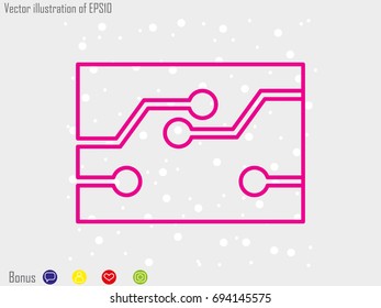 electronic circuit, icon, vector illustration eps10