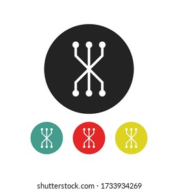 electronic circuit line icon, vector illustration