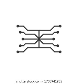 electronic circuit line icon, vector illustration