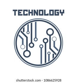 Electronic circuit logo template.