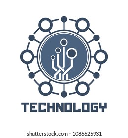 Electronic circuit logo template.