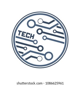 Electronic circuit logo template.