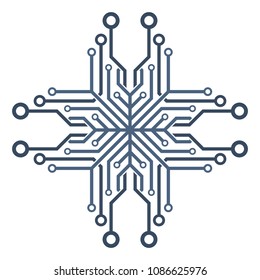 Electronic circuit logo template.