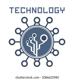 Electronic circuit logo template.
