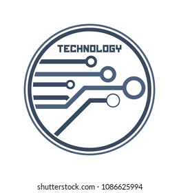 Electronic circuit logo template.