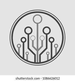 Electronic Circuit Logo Template Stock Vector (Royalty Free) 1086626012 ...