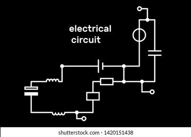 Electronic circuit scheme. Technology concept. Vector illustration.