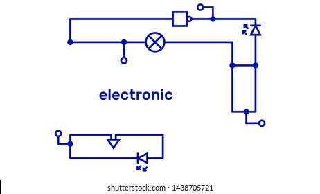 Electronic circuit scheme. Technology concept. Vector illustration.