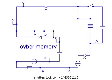 Electronic circuit scheme. Technology concept. Vector illustration.
