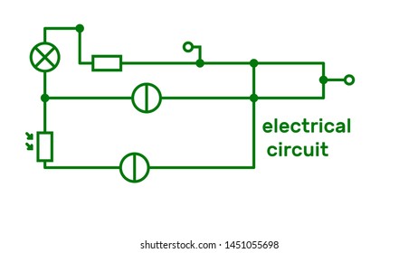 Electronic circuit scheme. Technology concept. Vector illustration.