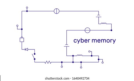 Electronic circuit scheme. Technology concept. Vector illustration.