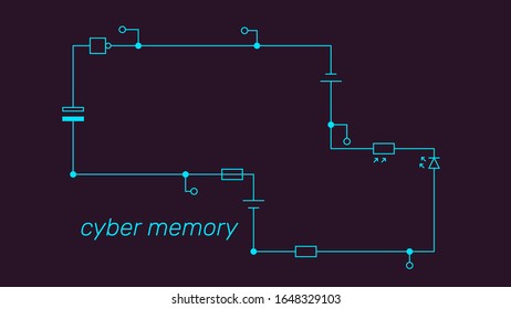 Electronic circuit scheme. Technology concept. Vector illustration.