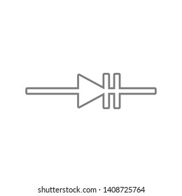 Electronic circuit symbol icon. Element of web for mobile concept and web apps icon. Outline, thin line icon for website design and development, app development