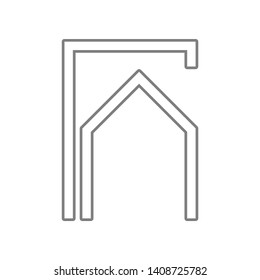 Electronic circuit symbol icon. Element of web for mobile concept and web apps icon. Outline, thin line icon for website design and development, app development