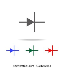 Electronic circuit symbol icon. Elements in multi colored icons for mobile concept and web apps. Icons for website design and development, app development on white background