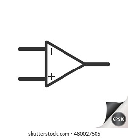 Electronic circuit symbols. Operational Amplifier.