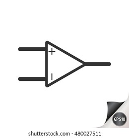 Electronic circuit symbols. Operational Amplifier.