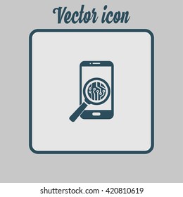 Electronic circuit of technological device. Technology scheme square symbol. 