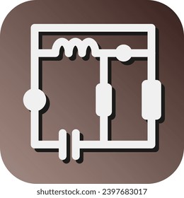 Electronic Circuit Vector Glyph Gradient Background Icon For Personal And Commercial Use.
