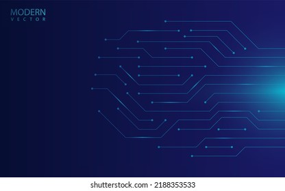 Electronic Circuit Wallpaper With Blue Background For Wallpaper, Cover, Flyer, Poster, Brochure, Card, Etc.-