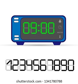 Elektronische Uhr mit einer Reihe von Nummern für Dekoration und Design