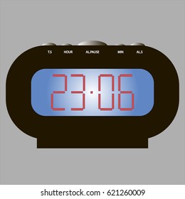 electronic CLOCK vector sketch illustration
