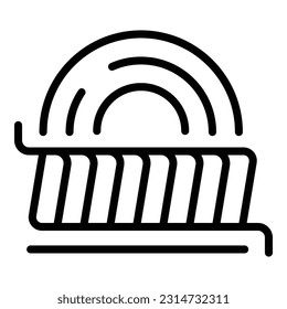 Electronic coil icon outline vector. Vape smoke. E pen cig