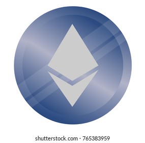 Electronic coin symbol vector illustration