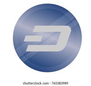 Electronic coin symbol vector illustration
