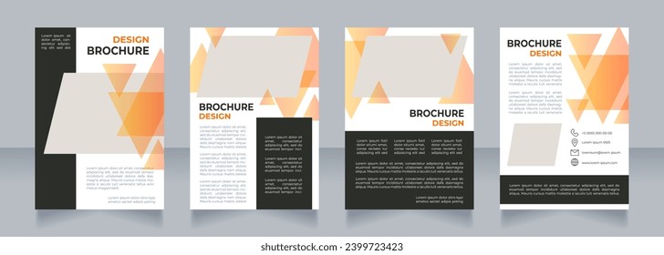 Electronic commerce advantages blank brochure design. Online shopping. Template set with copy space for text. Premade corporate reports collection. Editable 4 paper pages