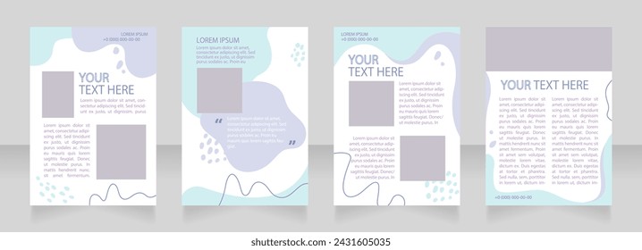 Electronic commerce benefits blank brochure layout design. Online shop. Vertical poster template set with empty copy space for text. Premade corporate reports collection. Editable flyer paper pages