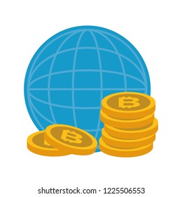 electronic commerce with bitcoin with planet