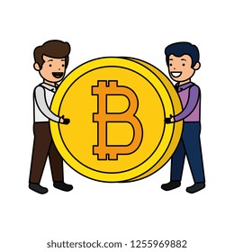 electronic commerce with bitcoin symbol