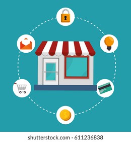 electronic commerce business icon