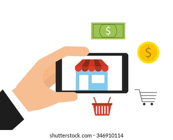 electronic commerce design, vector illustration eps10 graphic 