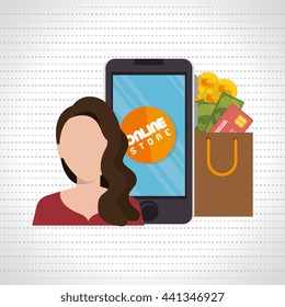 electronic commerce design, vector illustration eps10 graphic 