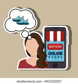 electronic commerce design, vector illustration eps10 graphic 