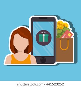 electronic commerce design, vector illustration eps10 graphic 