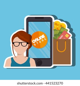 electronic commerce design, vector illustration eps10 graphic 