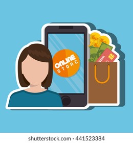 electronic commerce design, vector illustration eps10 graphic 