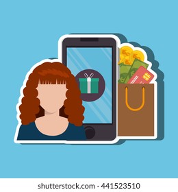 electronic commerce design, vector illustration eps10 graphic 