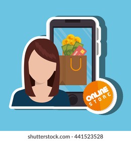 electronic commerce design, vector illustration eps10 graphic 