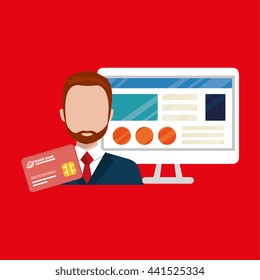 electronic commerce design, vector illustration eps10 graphic 