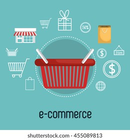 electronic commerce  isolated icon design, vector illustration  graphic 