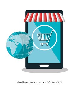 electronic commerce  isolated icon design, vector illustration  graphic 