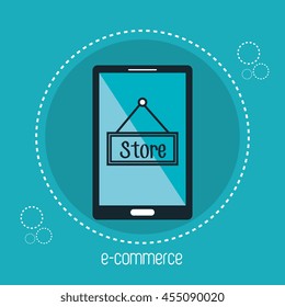 electronic commerce  isolated icon design, vector illustration  graphic 